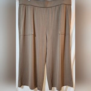Lisa Rinna Wide-leg Crop Pants 37" Flex Waistband By 19" Inseam (H3-top)